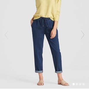 Eileen Fisher Drawstring Denim Pants